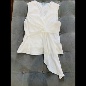 She & Sky unique white top